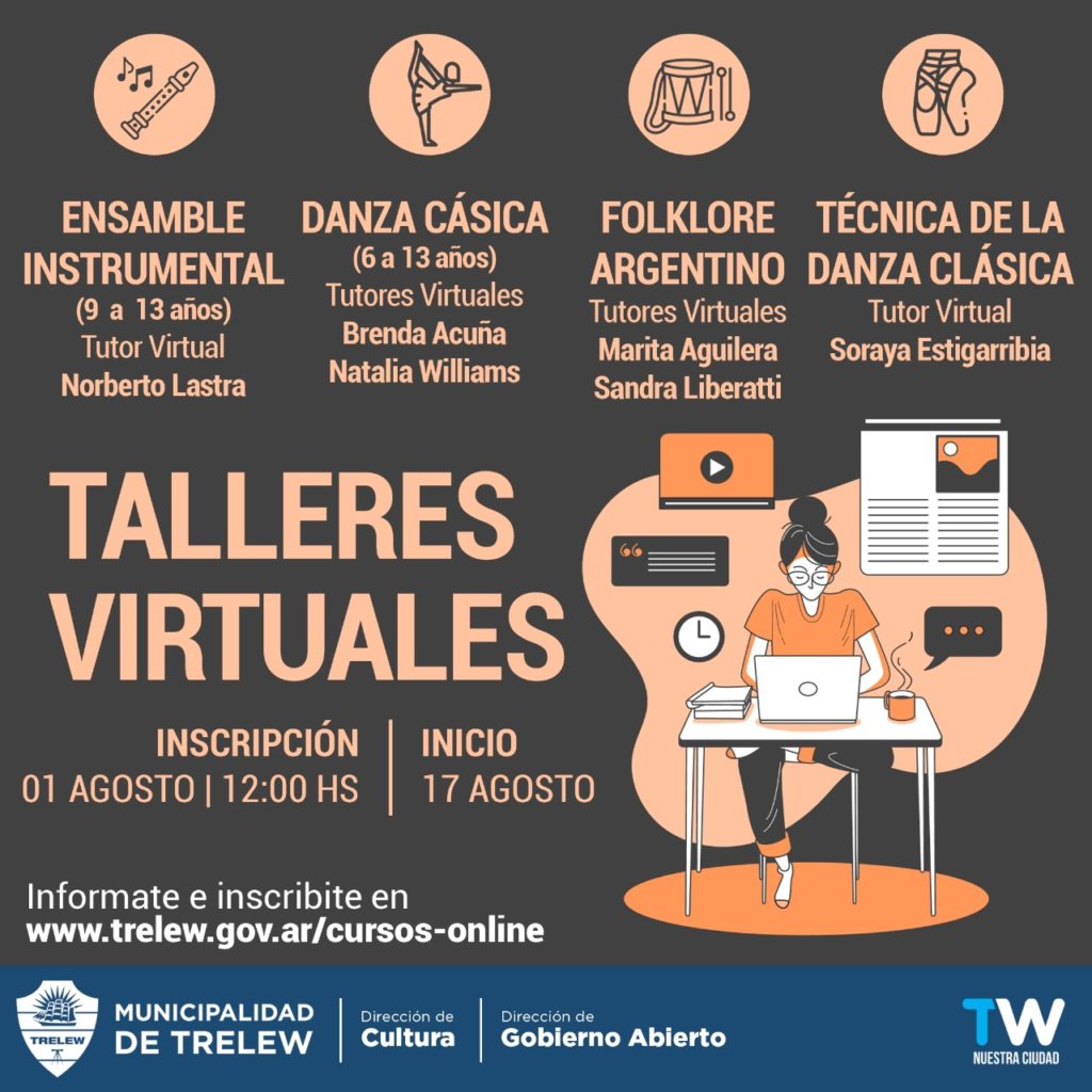 El municipio presentó nuevos talleres virtuales Municipalidad de Trelew