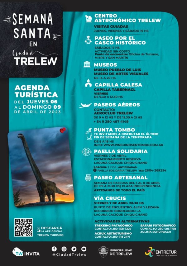 Trelew tendrá variadas propuestas turísticas culturales y recreativas