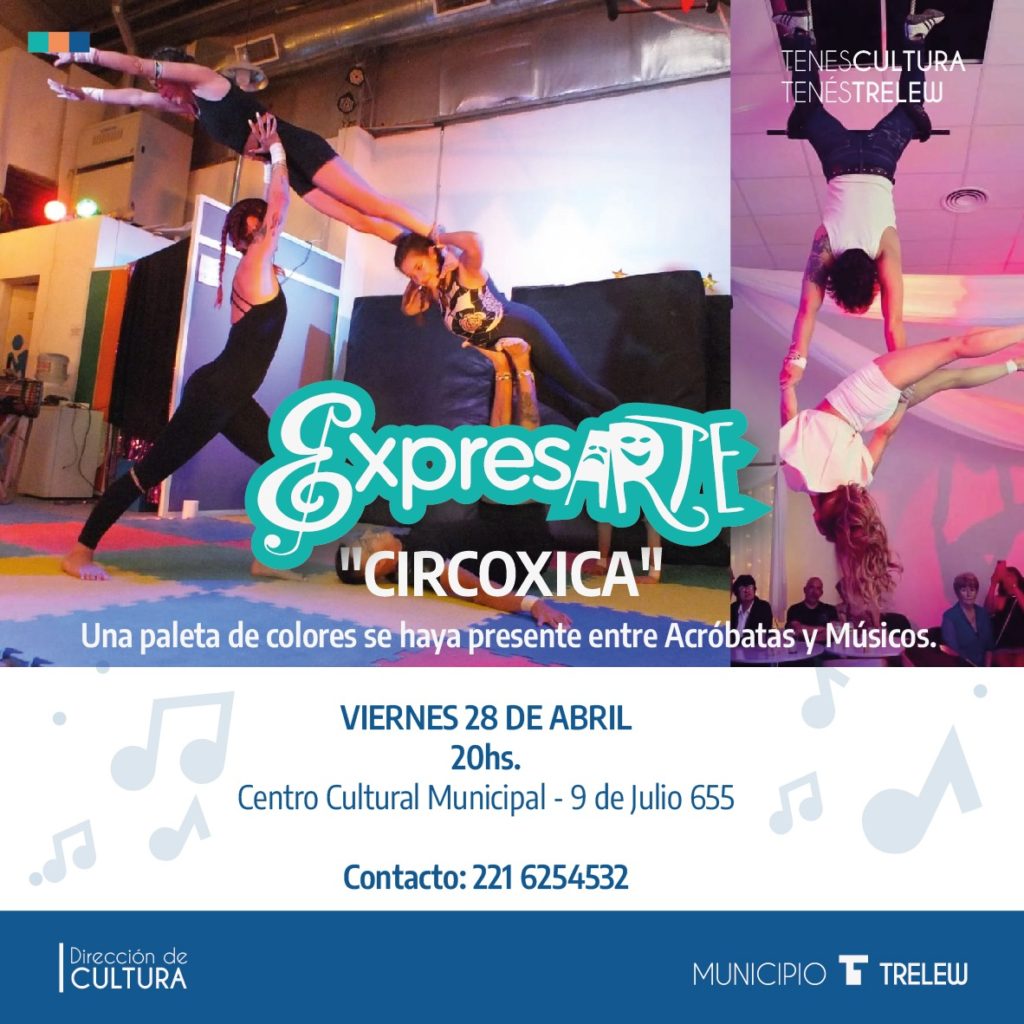 Trelew Espectáculo circense en el Centro Cultural Municipalidad de