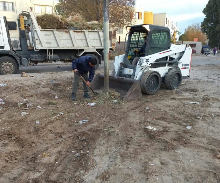 La Municipalidad de Trelew continúa con los trabajos de limpieza y